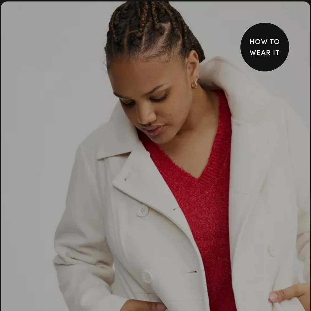 Torrid Ivory Double-Breasted Pea Coat - Picture 3 of 8